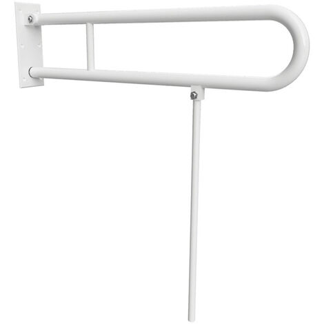 BEMETA HELP Barre de maintien relevable 82,9cm en forme de U, Métal, Blanc (301102084N) (1/2)