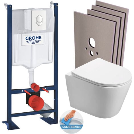 Grohe Pack WC Bâti-support + WC sans bride + Abattant softclose +