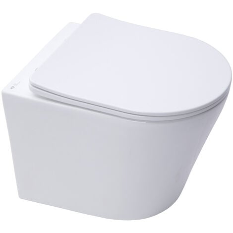 Pack WC Bati Geberit extra-plat + Cuvette Swiss Aqua Technologies sans bride fixations invisibles + plaque (SLIM-Infinitio-A)