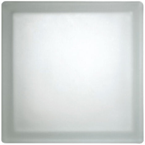 Brique de verre 19x19x8 cm – CL1908CM – Translucide mat – Pour intérieur et extérieur – Poids 2,4 kg – Verre carré