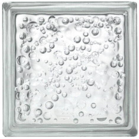 CENTRALE BRICO Brique de verre, transparent bullé brillant