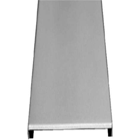 Glassblocks Barre de finition pour briques en verre 8x1x200 cm, inox brossé (GBLNEREZKN2M)
