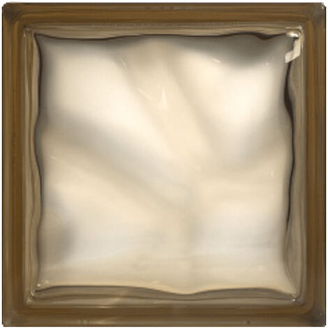 Glassblocks Luxfera brique de verre 19x19x8 cm, Brun transparent brillant (1908WBR)