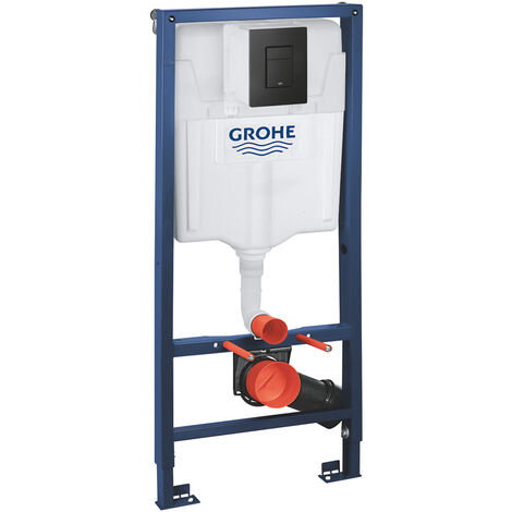 Grohe – Bâti support WC Rapid SL 38811KF0 – Réservoir GD 2 6-9 L – Châssis acier époxy – Plaque commande Even anti-empreintes – Installation facile