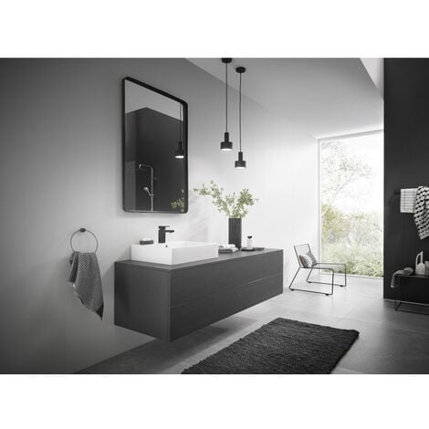 Hansgrohe Vernis Blend Mitigeur de lavabo 70, avec tirette et vidage  synthétique, Noir mat (71550670) - Livea Sanitaire