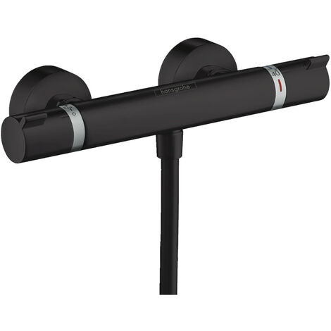 Hansgrohe Ecostat Comfort Mitigeur Thermostatique de douche, Noir mat (13116670) (1/4)