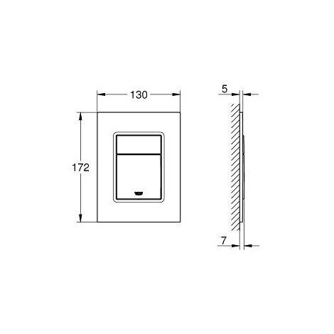 Grohe Skate Cosmopolitan Plaque de commande, Blanc Alpin (37535SH0)