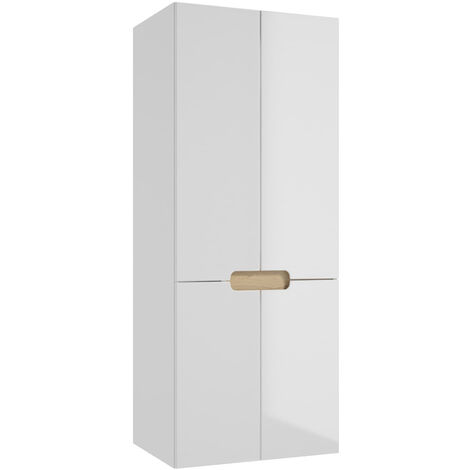 Naturel – Meuble de salle de bain suspendu 60x150x44 cm – Armoire Stilla avec fermeture silencieuse – Bois certifié FSC – STILLAC06003 (1/2)