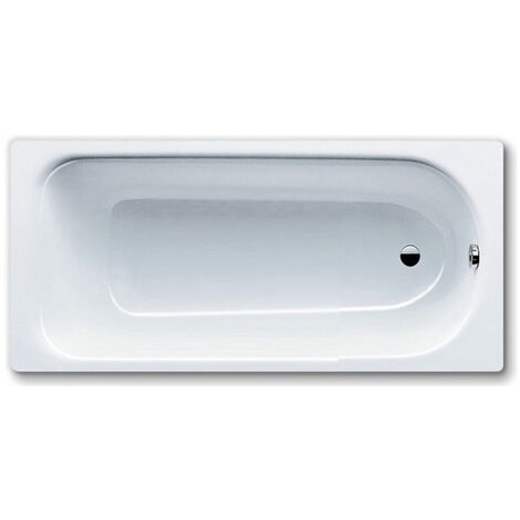 Kaldewei – Baignoire rectangulaire 140x70 cm 119500010001 – Acier émaillé blanc alpin – Résistante aux chocs et aux rayures – Installation sans pieds