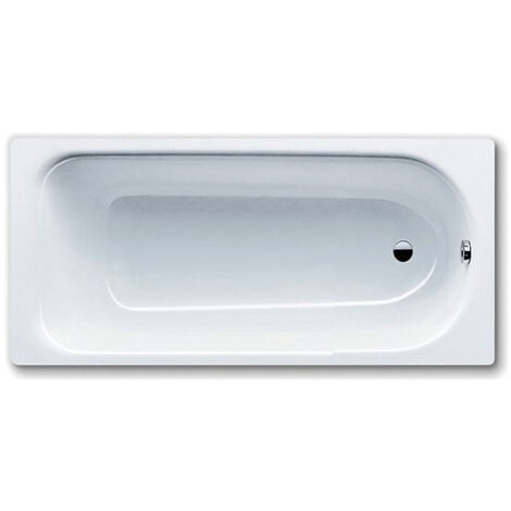Kaldewei Eurowa Baignoire rectangulaire avec pieds 160x70 cm acier émaillé, Blanc alpin (119700010001-SET)