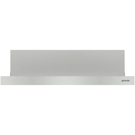 Hotte aspirante casquette inox 450 m³/h – 3 niveaux de puissance – Évacuation ou recirculation – Filtres aluminium avec mousse polyuréthane – Gorenje (1/6)