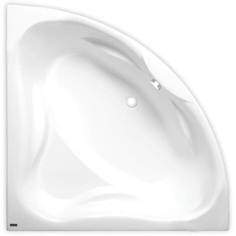 Siko – Baignoire d'angle 150x150 cm RO1500NEW – Acrylique blanc – Orientation gauche/droite – Propriétés antibactériennes et isolantes
