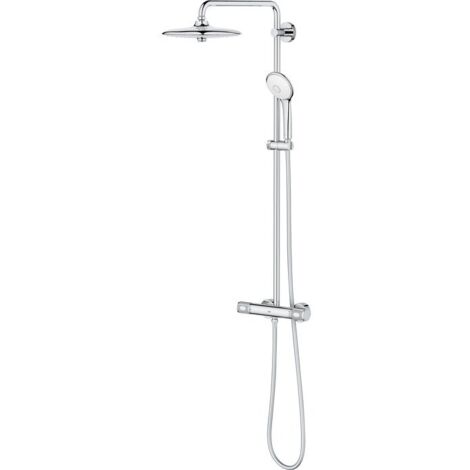 Grohe – Colonne de douche thermostatique Euphoria 260 – Mitigeur avec 3 jets – Bras orientable 450mm – Flexible 1,75m – Finition chromée durable