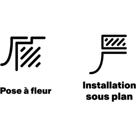 Franke Maris MRG 110-52 Evier sous plan/à fleur 55x50cm, avec bonde et siphon gain de place, en Fragranit+, Noir mat