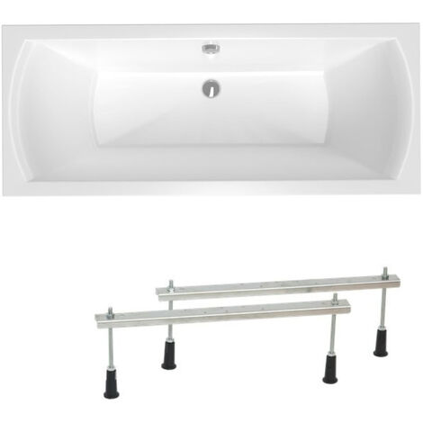 Siko 170x75 cm Idea Plus baignoire rectangulaire avec pieds, Acrylique, Gauche et Droite, Blanc (ID1700PLUS-SET) (1/5)