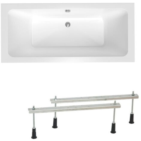 Siko – Baignoire rectangulaire 160x75 cm NO1600PLUSSET – Acrylique blanc – Orientation gauche/droite – Propriétés antibactériennes – Capacité 180 L
