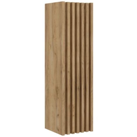 Swiss Aqua Technologies – Meuble de salle de bain haut suspendu 125cm chêne mat – Largeur 34cm – 1 tiroir – DELANOV35DD