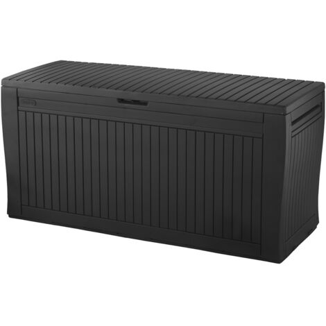 Iperbriko – Coffre de jardin 270L en résine imperméable – Dimensions 117x45x57cm – Supporte jusqu'à 220kg – Assemblage rapide en 5 minutes
