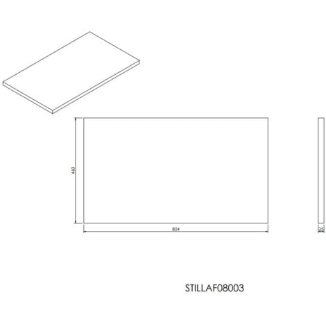 Naturel Plan Naturel Stilla 80x2,5x46 cm marron (STILLAF08003)