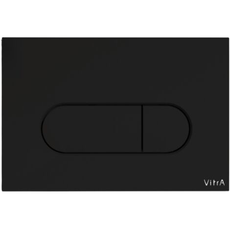 Root Round Plaque de déclenchement double touche, Noir mat (740-2211)