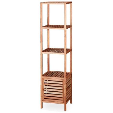 Swiss Aqua Technologies – Etagère sur pied 35,5x160x39,5 cm HOMEREG5 – Bois naturel – 5 étagères – Pour espaces confinés – Poids 8 kg (1/4)