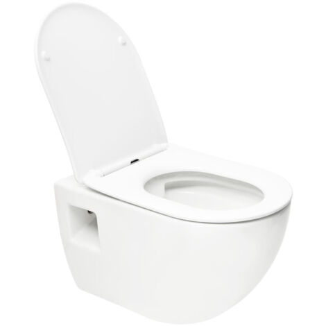 Villeroy & Boch Pack WC Bâti-support Villeroy & Boch ViConnect + WC sans bride SAT + Abattant SoftClose + Plaque Blanche (ViConnectProject-2)