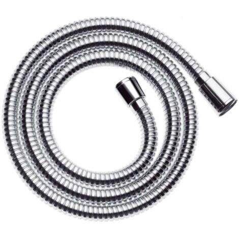 Hansgrohe – Flexible de douche métallique 1,60m – Revêtement synthétique facile à nettoyer – Écrou tournant anti-pliure – Pour installations sanitaires