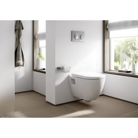Grohe Rapid SL + Cuvette rimless SM26/abattant frein de chute + Plaque de commande + Set d'isolation phonique (AutoportantSM26)