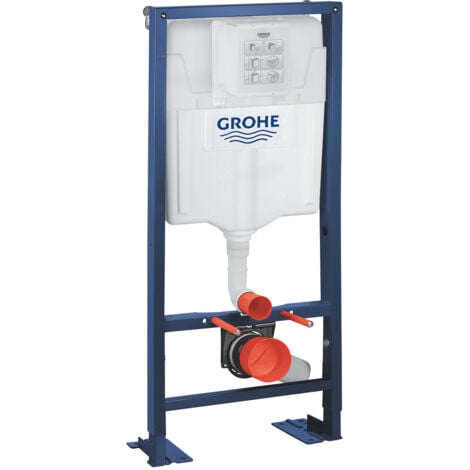 Grohe Rapid SL + Cuvette rimless SM26/abattant frein de chute + Plaque de commande + Set d'isolation phonique (AutoportantSM26)