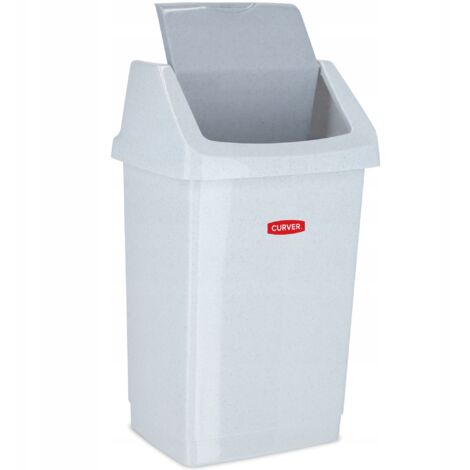 CURVER CLICK IT 50L Poubelle, 38,5 x 33,5 x 63,5 cm, gris (175919)