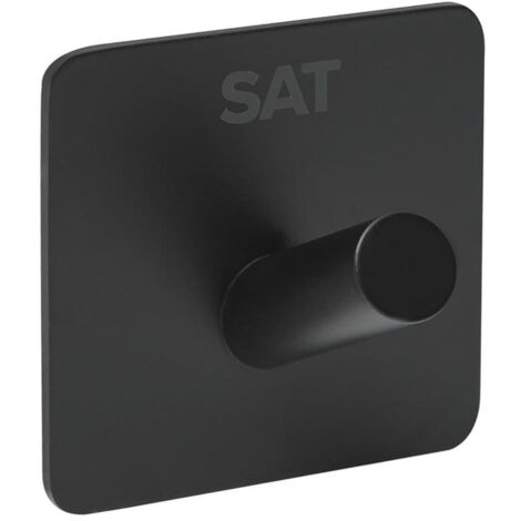 Swiss Aqua Technologies Patère murale adhésive en acier inoxydable, noir mat (HACEKNALEP1HMC) (1/3)
