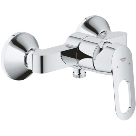 Grohe – Mitigeur monocommande douche avec clapet anti-retour – Finition chrome durable – Montage mural – Laiton – Cartouche céramique 46mm