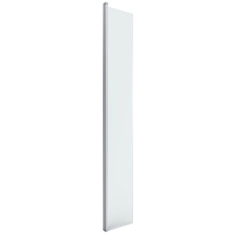 Swiss Aqua Technologies – Paroi de douche walk-in orientable 35x200cm – SIKOWIROZ – Verre transparent avec traitement Easy Clean – Chrome – Système d'ouverture rotatif (1/2)