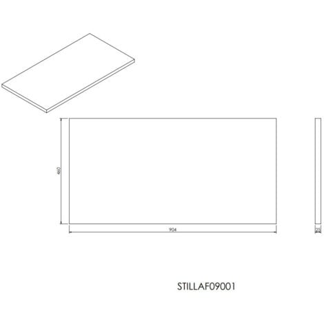 Naturel Plan Naturel Stilla 90x2,5x46 cm marron (STILLAF09001)