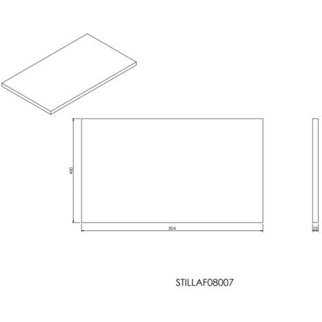Naturel Plan Naturel Stilla 80x2,5x46 cm noir (STILLAF08007)