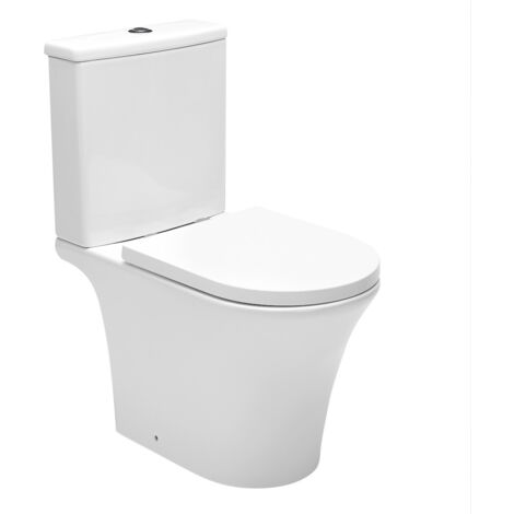 Swiss Aqua Technologies Combi WC à poser sans bride, avec abattant softclose - remplissage par le bas (SATBRE030RREXVP-SP)