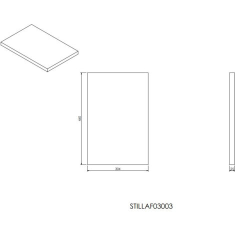 Naturel Plan Naturel Stilla 30x2,5x46 cm blanc (STILLAF03003)