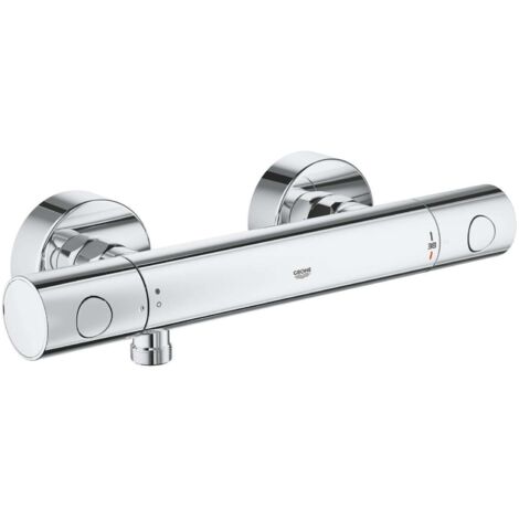 Grohe – Mitigeur thermostatique de douche – Finition chromée – Technologie EcoJoy pour débit optimal – Sécurité SafeStop à 38°C – 34765000