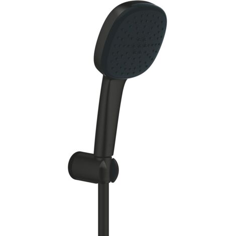 Grohe – Pommeau de douche Vitalio Comfort 110 – 2 jets Rain et Jet – Flexible 1,75 m noir mat – Résistance à la chaleur 70°C – 263992431 (1/5)
