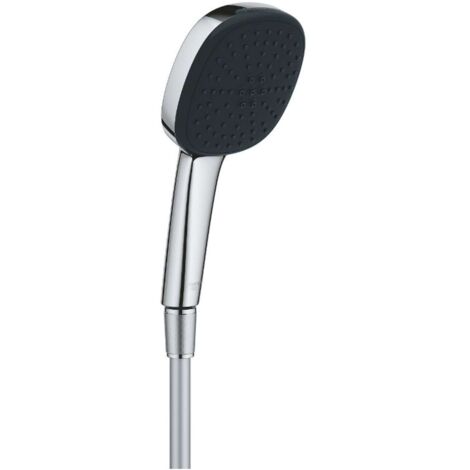 Grohe – Pommeau de douche Vitalio Comfort 110 – 2 jets pluie et stimulant – Flexible renforcé 150 cm – Laiton chromé résistant à la corrosion