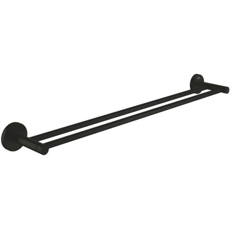 Grohe QuickFix Start - Porte-serviettes double, noir mat 412032430