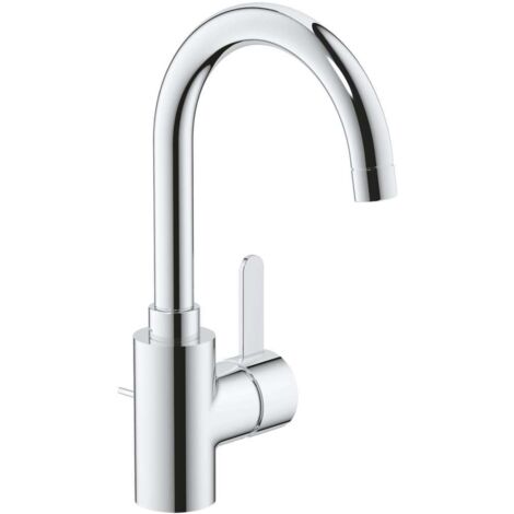 Mitigeur monocommande lavabo taille L – Finition chrome – Bec mobile avec butée – Installation rapide GROHE FastFixation (1/10)