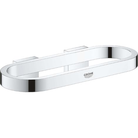 Grohe – Porte-serviettes mural chrome – Fixation invisible – 200 mm de longueur – Support tablette/panier en métal – 1 pièce - G41035000