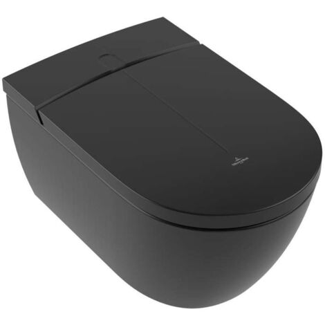 ViClean-I 200 WC lavant suspendu sans bride CeramicPlus avec abattant SoftClose et DirectFlush, noir (V0E200R7) (1/5)