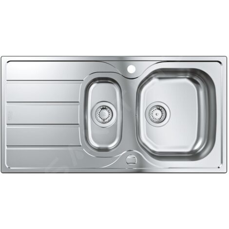 Grohe Éviers - Évier K200 avec garniture de vidage automatique, 97x50 cm, inox brossé 31564SD1