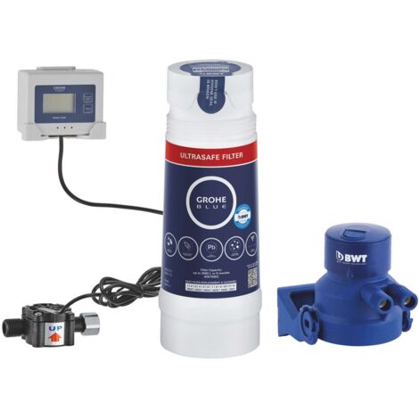 Filtre sous évier Grohe Blue Pure – Filtration microplastiques > 1 µm – Réduction 99,999 % bactéries – Capacité 3000 litres – 40876000 (1/2)