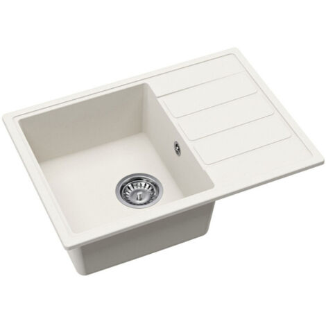 Évier de cuisine - DRFEIFY - AB144853 - Granit - Blanc - 1 bac