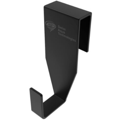 Swiss Aqua Technologies Crochet suspendu en acier inoxydable pour écran de douche SAT Walk-In, pose facile sans perçage, noir mat (SATWIHACEKC) (1/3)