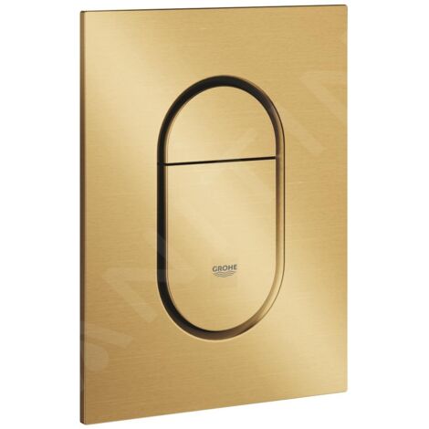 Plaque de commande WC – Finition métal – Dimensions 130 x 172 mm – Matériau ABS – Technologie Grohe StarLight – Économie d'eau Grohe EcoJoy