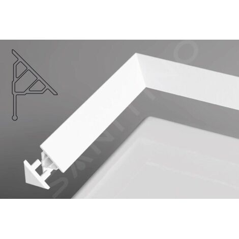 Embout de bande de recouvrement 10 – SKU XB430001001 – Plastique – Type embouts de rail d'étanchéité – Pour chantiers humides – Ravak (1/2)